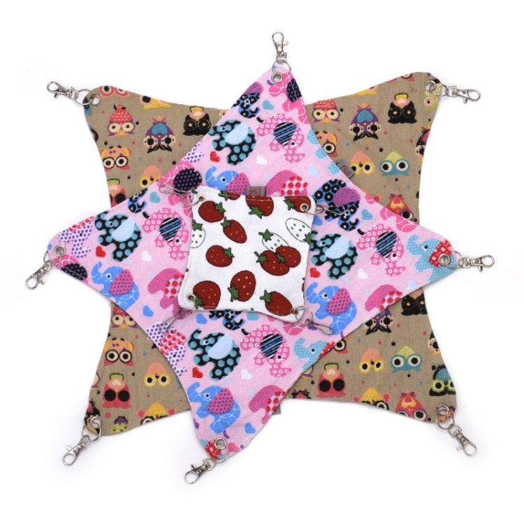 Hamaca de lona para mascotas, bonita y cálida hamaca para gatos, estera para hámster, cama nido para mascotas, mediana, tamaño: 33*30cm, entrega de colores aleatorios, Size:33*30cm