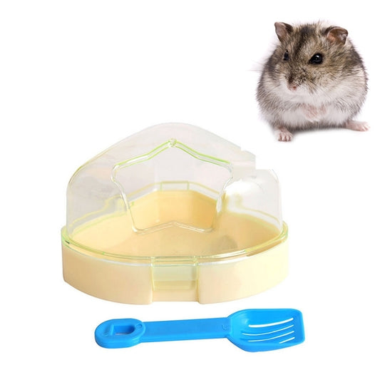 Baño para hámster con estrella de cinco puntas para mascotas, lavabo para mascotas pequeñas, bañeras con ventilación desmontable, entrega de colores aleatorios, Star Hamster Bathroom