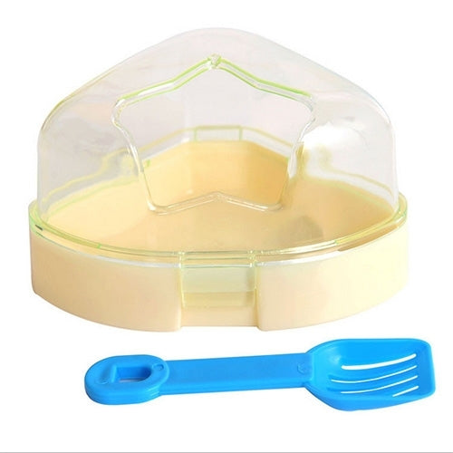 Baño para hámster con estrella de cinco puntas para mascotas, lavabo para mascotas pequeñas, bañeras con ventilación desmontable, entrega de colores aleatorios, Star Hamster Bathroom