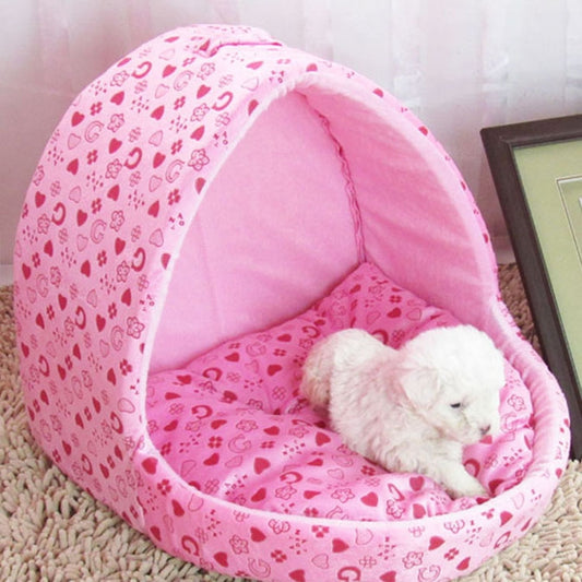 Casa para perros pequeños, casa para gatos, casa para perros con forma de yurta creativa, tamaño: L, 42 * 48 * 48 cm, Size: L