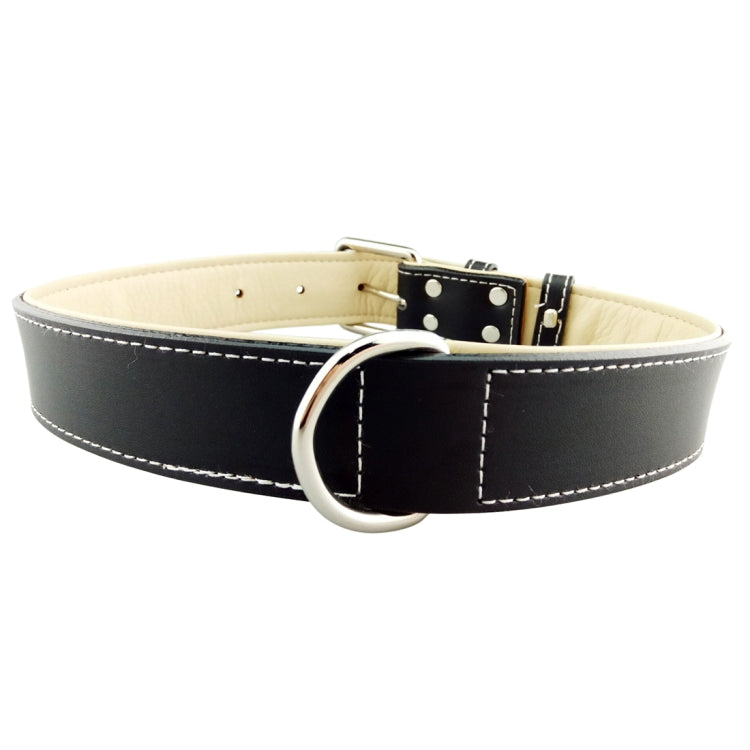Collar de cuero para perros, productos para mascotas, collar para perros grandes, tamaño: L, 2,5 * 51 cm, Size: L