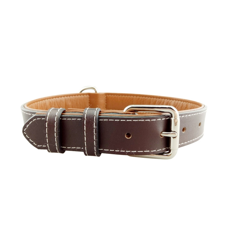 Collar de cuero para perros Productos para mascotas Collar para perros grandes, Tamaño: M, 2 * 42 cm, Size: M