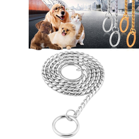 Collares para mascotas Correa para el cuello para mascotas Banda para el cuello para perros Cadena de serpiente Cadena para perros Collar para perros con cadena de metal sólido, Longitud: 35 cm, 35cm