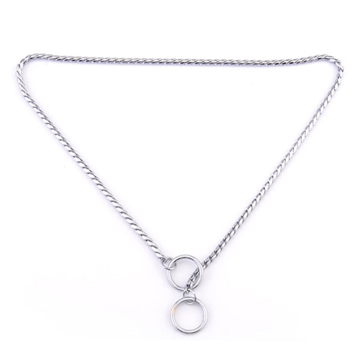Collares para mascotas Correa para el cuello para mascotas Banda para el cuello para perros Cadena de serpiente Cadena para perros Collar para perros con cadena de metal sólido, Longitud: 35 cm, 35cm