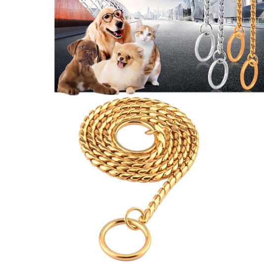 Collares para mascotas Correa para el cuello para mascotas Banda para el cuello para perros Cadena de serpiente Cadena para perros Collar para perros con cadena de metal sólido, Longitud: 40 cm, 40cm