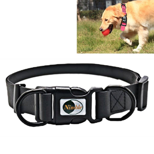 Collar para perros con doble bucle ajustable, impermeable, de material de PVC, adecuado para perros feroces, tamaño: L, tamaño del collar: 39-63 cm, Size: L