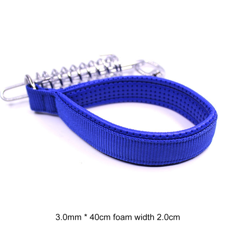 Cojín para perros medianos y grandes para mascotas, cuerda de tracción, mango de espuma con resorte, cadena corta a prueba de explosiones, tamaño: 3 mm * 40 cm, ancho de espuma: 2 cm, Size: 3mm*40cm, Foam Width: 2cm