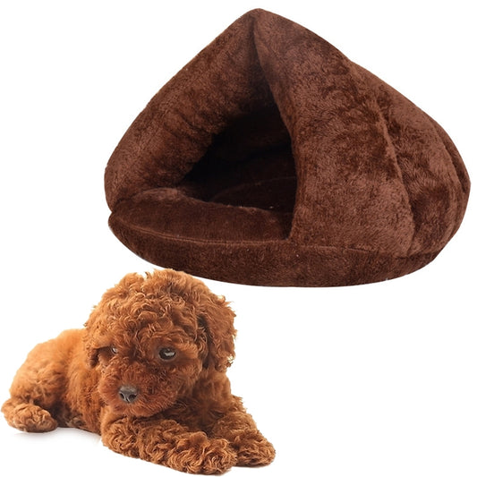 Caseta triangular para gatos, cálida y gruesa, yurta mongola, casa para perros y gatos, tamaño: M, 40×40×30cm, Size: M