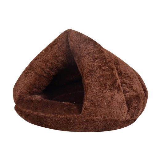 Caseta triangular para gatos, cálida y gruesa, yurta mongola, casa para perros y gatos, tamaño: M, 40×40×30cm, Size: M