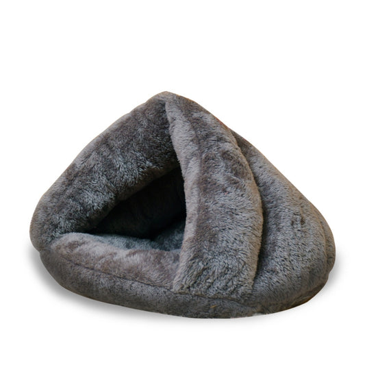 Caseta triangular para gatos, cálida y gruesa, yurta mongola, casa para perros y gatos, tamaño: L, 45 × 45 × 33 cm, Size: L