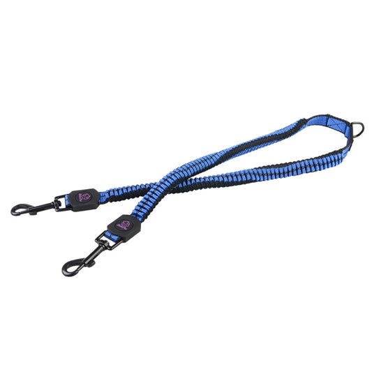 Amortiguador telescópico para mascotas Cuerda de doble tracción Cuerda trenzada reflectante de nailon, pequeña, longitud: 70 cm, entrega de color aleatorio, Double Traction 70cm
