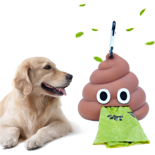 4 PCS Las mascotas salen Caja de almacenamiento de bolsa de inodoro para mascotas de silicona suave portátil, Pet Toilet Bag