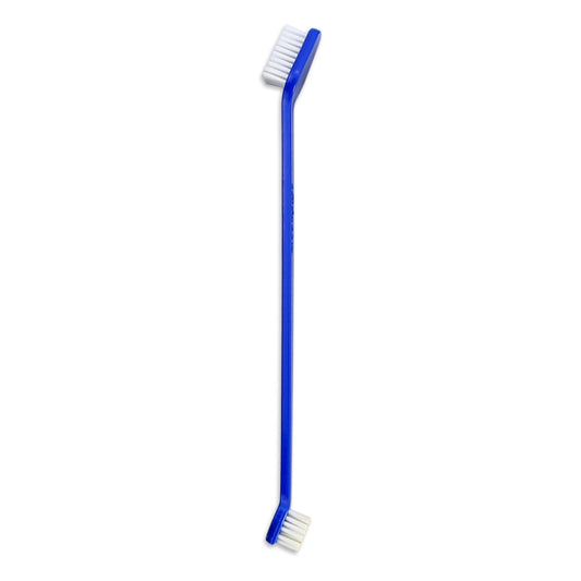 20 PCS perro gato eficaz mascotas cuidado bucal cepillo de dientes para mascotas, Blue Handle + Medium Hair