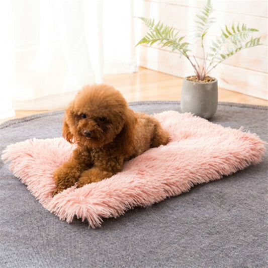 Almohadilla de felpa para perros y gatos, cuadrada, Universal, cálida, para otoño e invierno, S, XL, L