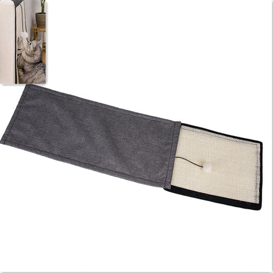 Protector natural del sofá del cojín del rasguño del gato del tablero del rasguño del gato del sisal, Beige Handrail Pad, Beige With Nails, Beige Ordinary Sty