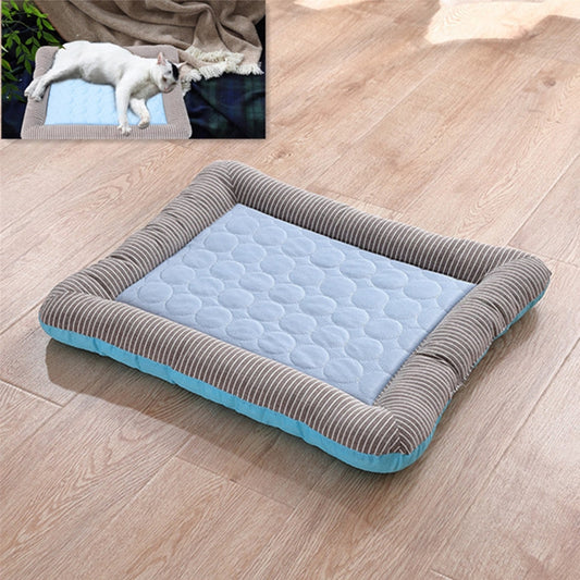 Almohadillas de nido de seda de hielo de verano, almohadilla fresca multifuncional para perros y gatos de tamaño pequeño y mediano, S, M, L
