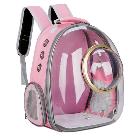 Bolsa para mascotas con cápsula espacial, mochila transparente panorámica para salir, portátil y transpirable, with Cover