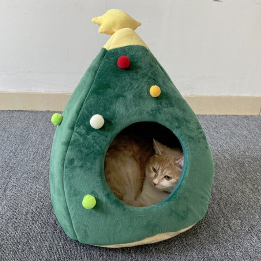 Árbol de Navidad Casa para mascotas Suministros cálidos para mascotas de invierno, S, M, L