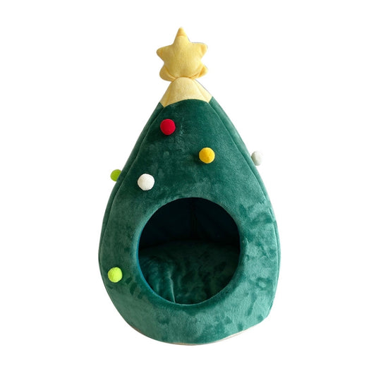 Árbol de Navidad Casa para mascotas Suministros cálidos para mascotas de invierno, S, M, L