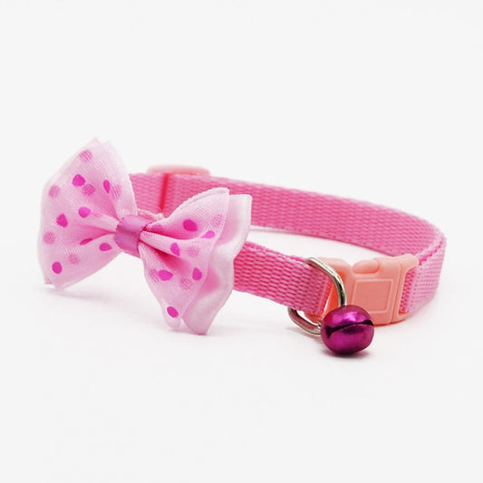Collar de campana con nudo de lazo ajustable, collares para perros y gatos, suministros para mascotas