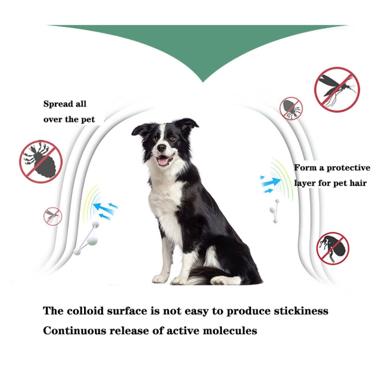 Anillo repelente de insectos in vitro para mascotas con collar antipulgas y piojos para mascotas de 5 piezas, Small Dog/38cm, Large Dog/70cm