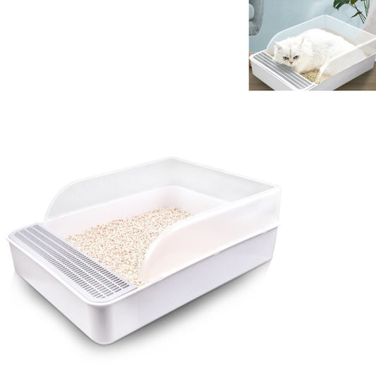 Caja de arena para gatos, lavabo cuadrado semicerrado para heces, inodoro para mascotas, Small, Large, Large  Pink, Large  Gray