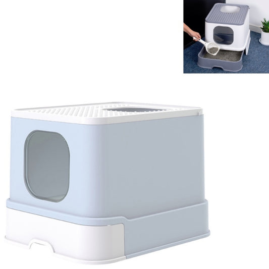 Caja de arena para gatos completamente cerrada con cajón superior Suministros para mascotas