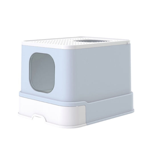 Caja de arena para gatos completamente cerrada con cajón superior Suministros para mascotas