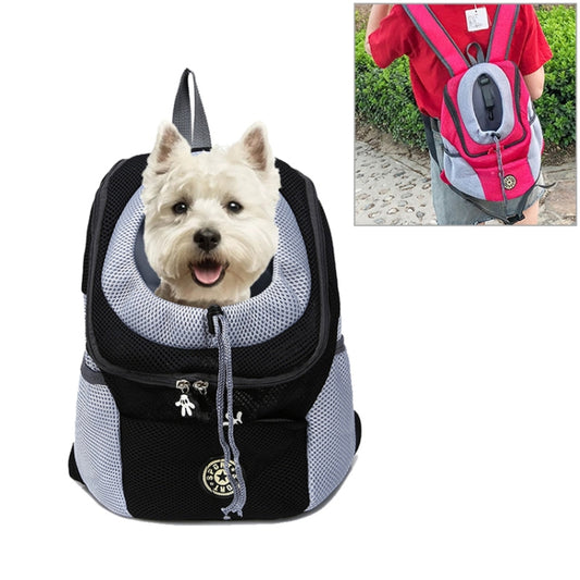 Bolsa de transporte para perros al aire libre, bolsa frontal, mochila de viaje portátil de doble hombro, mochila de malla con cabeza