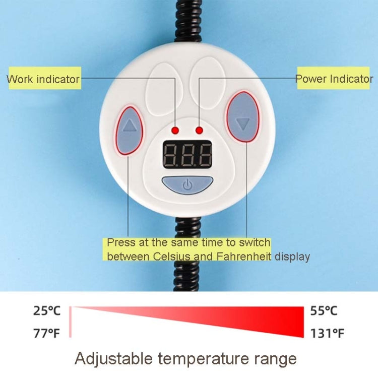 Almohadilla térmica para mascotas Manta eléctrica impermeable y antirrayas, tamaño: 60x45 cm