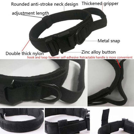 Collar para mascotas con cuello de tracción para perros grandes y medianos engrosados de nailon