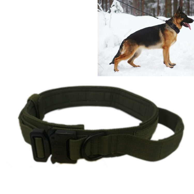 Collar para mascotas con cuello de tracción para perros grandes y medianos engrosados de nailon