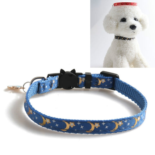 5 uds Collar para mascotas correas Collar para gato estrella luna con colgante, 1x28cm