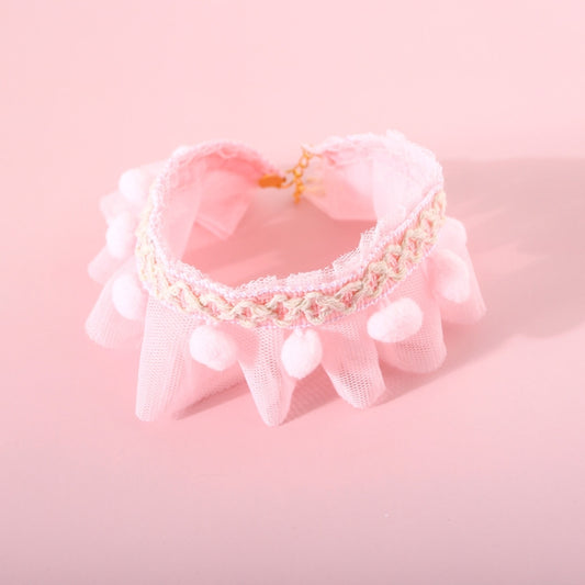 6 piezas de encaje para mascotas, collar ajustable, accesorios para fotos de perros y gatos, S 20-25cm, M 25-30cm