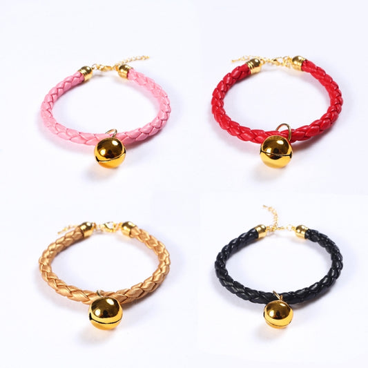 4 Uds. Collar de campana ajustable de cuero PU preparado para mascotas, gato, perro, conejo, Collar Simple, S 20-25cm