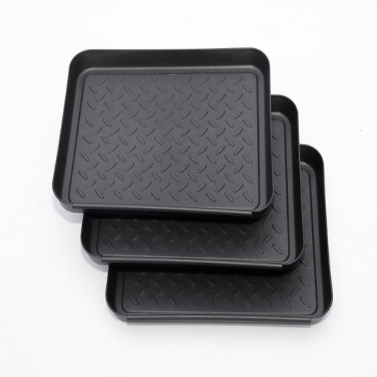 Bandeja multifunción de plástico de 3 piezas Bandeja para zapatos Bandeja de alimentación para mascotas, Pet Feeding Tray
