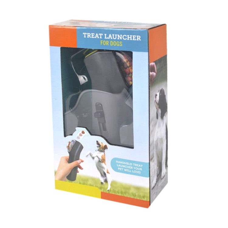 2 uds suministros para mascotas perro entrenamiento Snack lanzador perro pastel pistola entrenamiento perro juguete, Pet Snack Launcher
