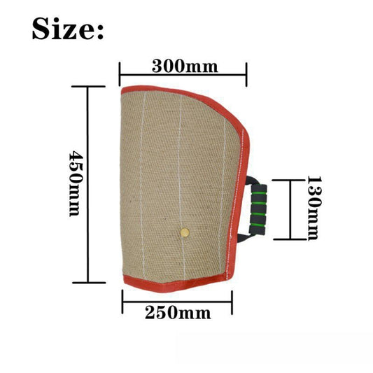 Protector de manga abierta para mordedura de perro de entrenamiento de yute de sarga roja Productos para mascotas, Red Twill Jute