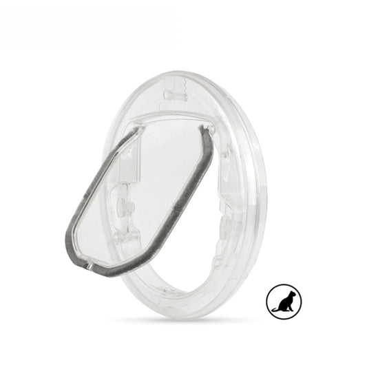 Suministros para mascotas, Material de PC, puerta de vidrio redonda, agujero para puerta de cachorro y gato, Transparent