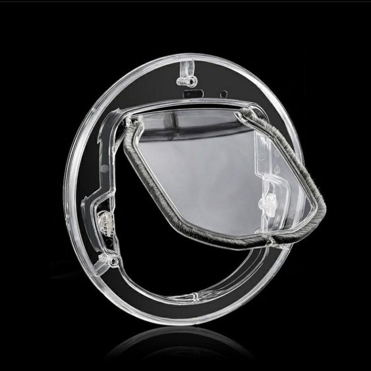 Suministros para mascotas, Material de PC, puerta de vidrio redonda, agujero para puerta de cachorro y gato, Transparent