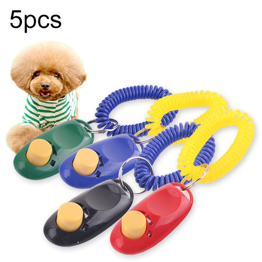 5 uds., adiestramiento de perros, Clicker, dispositivo de adiestramiento de gatos y perros para vocalización de mascotas, suministros de adiestramiento de mascotas, Random Color Delivery