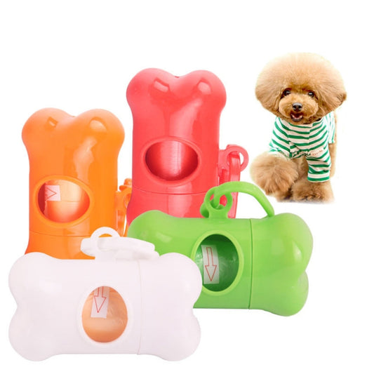10 Uds BG-W085 caja de basura tipo hueso para mascotas recolector de inodoro y suministros prácticos de limpieza para mascotas Color entrega aleatoria