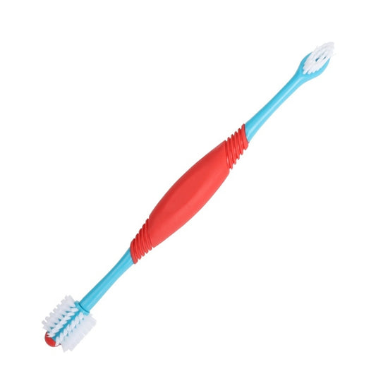 10 cepillos de dientes de doble cabeza para mascotas, productos de limpieza bucal para mascotas, Double-Head Toothbrush