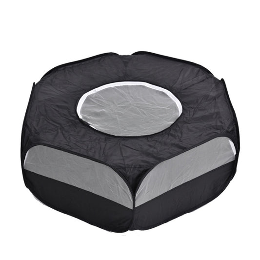Valla para mascotas pequeña doblada Juego de entrenamiento al aire libre Tienda de animales pequeños para gatear, Especificación:, With Cover and Side Cloth (Black), With Cover and Side Cloth (Blue), With Side Cloth (Black), With Side Cloth (Blue)