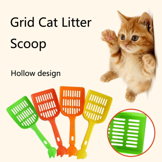 10 PCS 93817 Suministros de limpieza para mascotas Grid Cat Litter Scoop Color Entrega aleatoria, Cat Litter Scoop