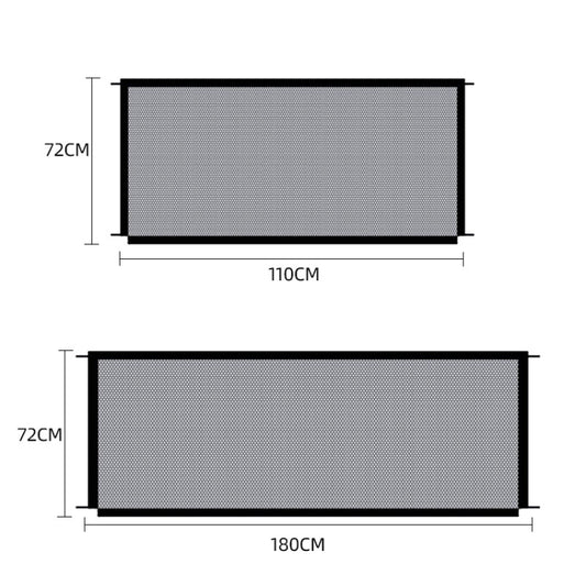 Valla protectora para mascotas Red de aislamiento para perros, tamaño:, 180x72cm, 110x72cm