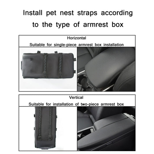Almohadilla de cama portátil para mascotas con asiento de control central para automóvil