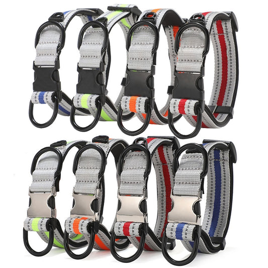 Collar de nylon reflectante para perros, S, M, L