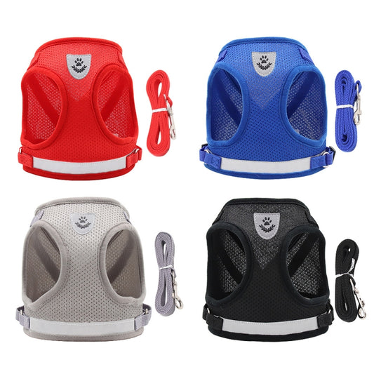 BL-844 Correas para el pecho para mascotas Cuerda reflectante y transpirable para perros, tamaño:, XS, S, M, L, XL