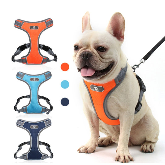 BL-852 Cuerda de tracción para mascotas Malla Transpirable Correas para el pecho para perros, S, M, L, XL